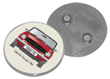 Triumph TR6 1969-76 (wire wheels) Round Fridge Magnet